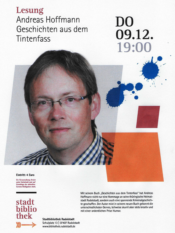 Lesung des Autors Andreas Hoffmann